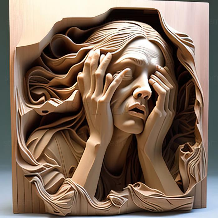 3D модель Джудит Фричман, американская художница. (STL)